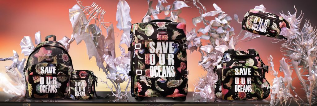 Vivienne Westwood ヴィヴィアンウエストウッド E0018FB96 EASTPAK イーストパック SAVE OUR OCEANS セーブ オーシャン バックパック リュック ブラック系