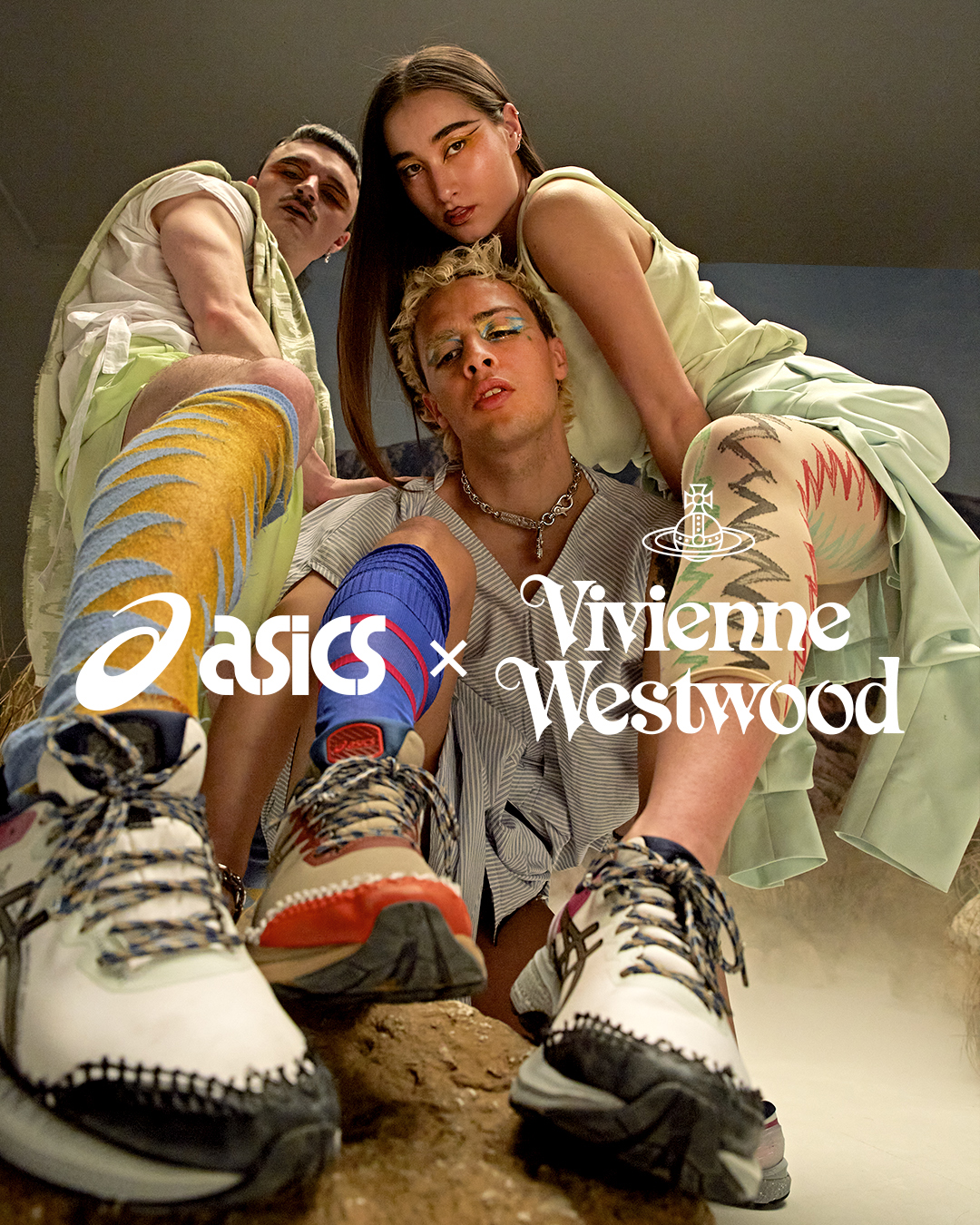 交渉可！新品 30cm ヴィヴィアンウェストウッド × アシックス  Wネーム靴/シューズ